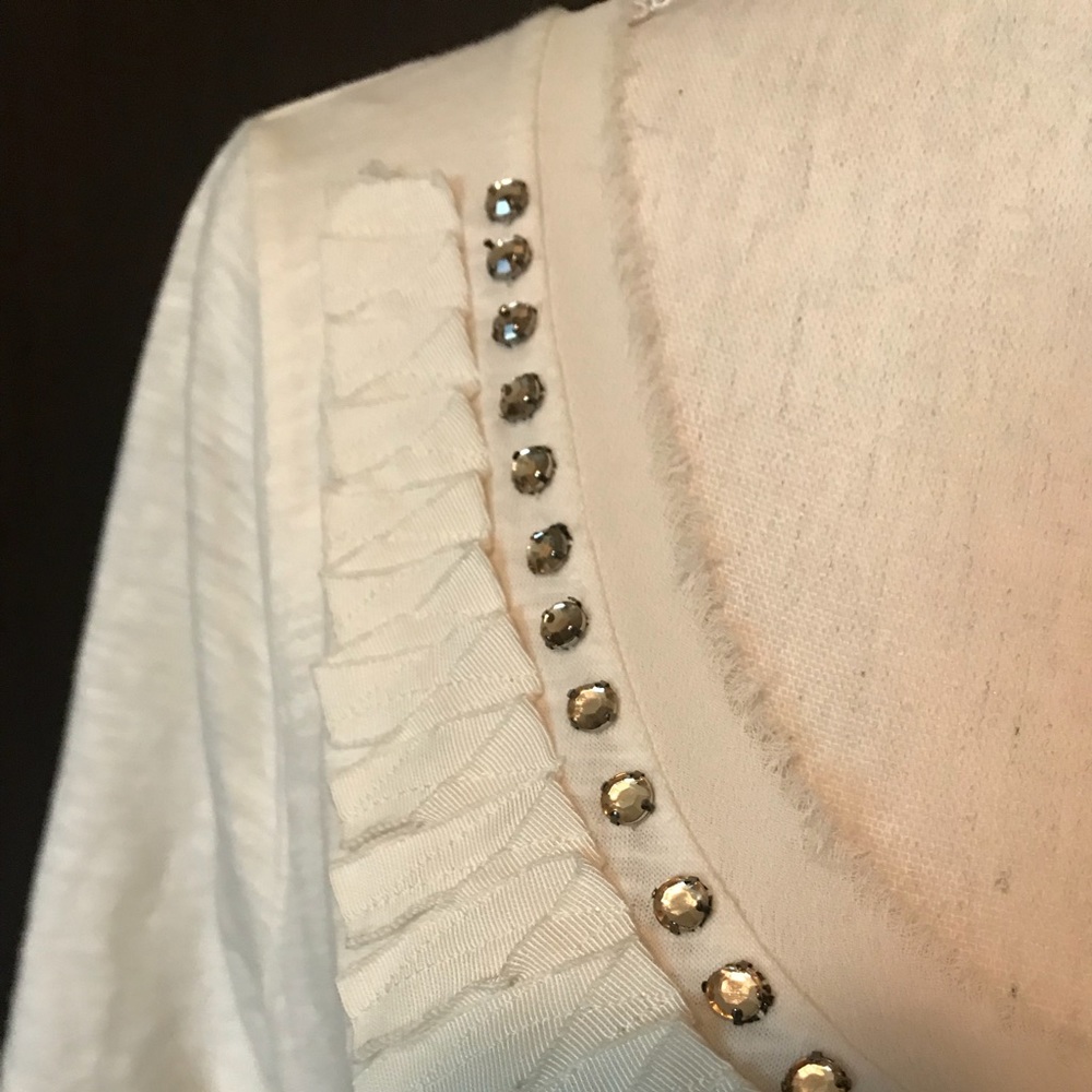 LOFT Embellished Cotton Top - Picture 2 of 5